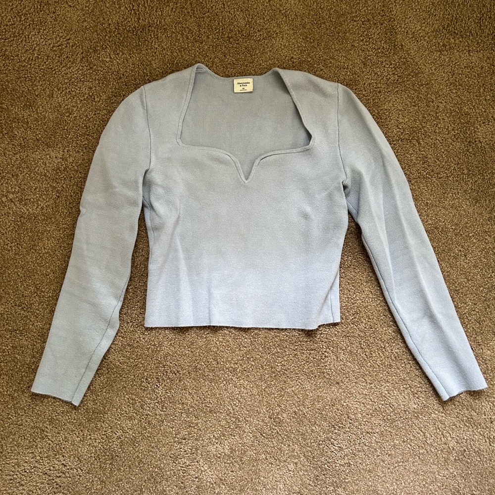 Abercrombie & Fitch light blue long sleeve